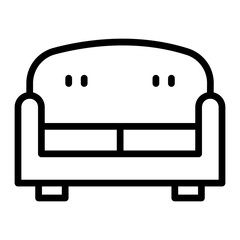 Couch Vector Line Icon Design
