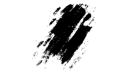 Paint stroke brush, line or texture set on white background.