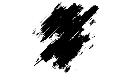 Paint stroke brush, line or texture set on white background.