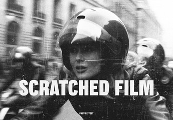Scratched Retro Film Photo Effect
