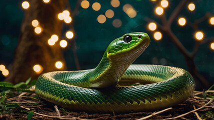 Fototapeta premium snake in the 2025 year