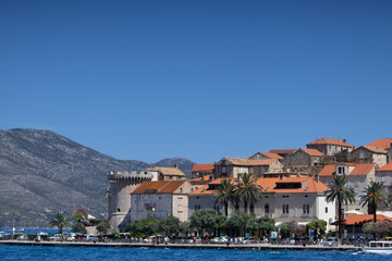 Korčula is a picturesque historic town on the Croatian island of the same name, located in the Adriatic Sea. The town is renowned for its Venetian-style architecture, such as St. Mark's Cathedral, and