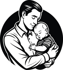 Celebrate Father’s Day with this elegant silhouette vector illustration. Featuring a heartfelt and timeless design