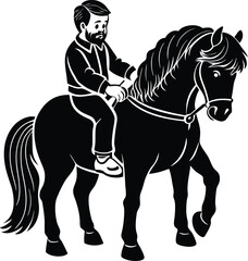 Happy Father's Day Silhouette Vector Illustration | Heartfelt Design for Celebrations