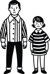 Happy Father's Day Silhouette Vector Illustration | Heartfelt Design for Celebrations