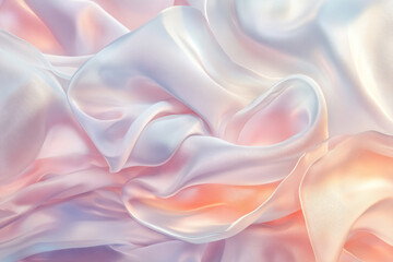 Obraz premium Vibrant fabric flowing in soft waves