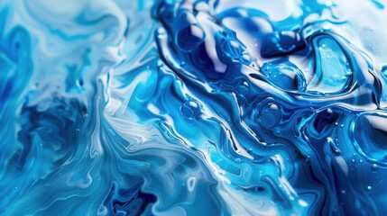 Obraz premium Abstract Blue Swirling Liquid Texture Background