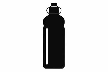 Plastic bottle black icon set. Vector flat style sign illustration,Reusable water bottle icon vector,Water bottle symbol silhouette vector style.