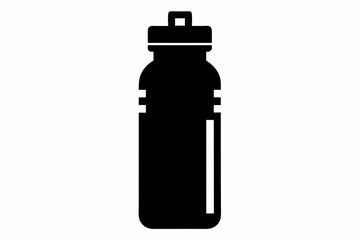 Plastic bottle black icon set. Vector flat style sign illustration,Reusable water bottle icon vector,Water bottle symbol silhouette vector style.