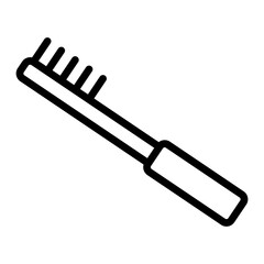 Pet Brush Vector Line Icon Design