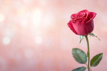 Obraz premium Velvety Red Rose Close Up Symbol of Deep Love and Passion