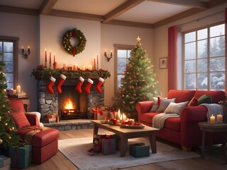 christmas tree in room