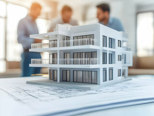 Modern House Architectural Model 3D Render