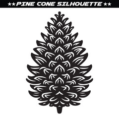 Pinecone silhouette vector illustration design