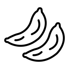 Banana Vector Line Icon Design