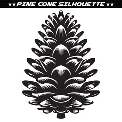 Pinecone silhouette vector illustration design