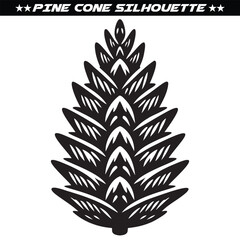 Pinecone silhouette vector illustration design