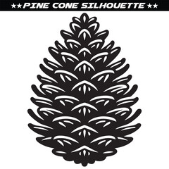 Pinecone silhouette vector illustration design