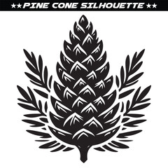 Pinecone silhouette vector illustration design