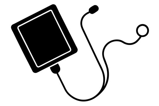 black blood pressure monitor device clip art preview