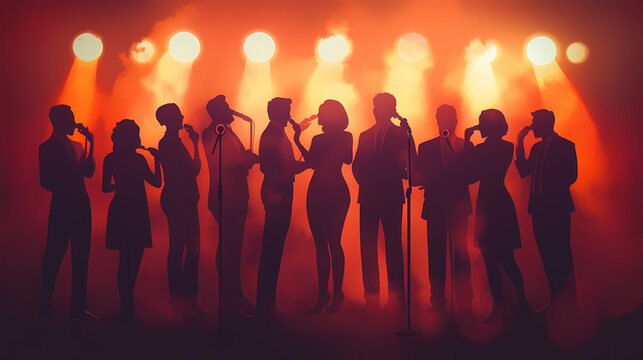 group singers performing