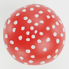 Realistic 3D Render of Fly Agaric Mushroom