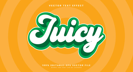 Juicy editable text effect template