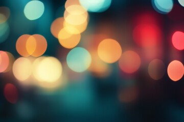 Obraz premium An abstract arrangement of colorful bokeh lights in various hues creates a dreamy atmosphere. 