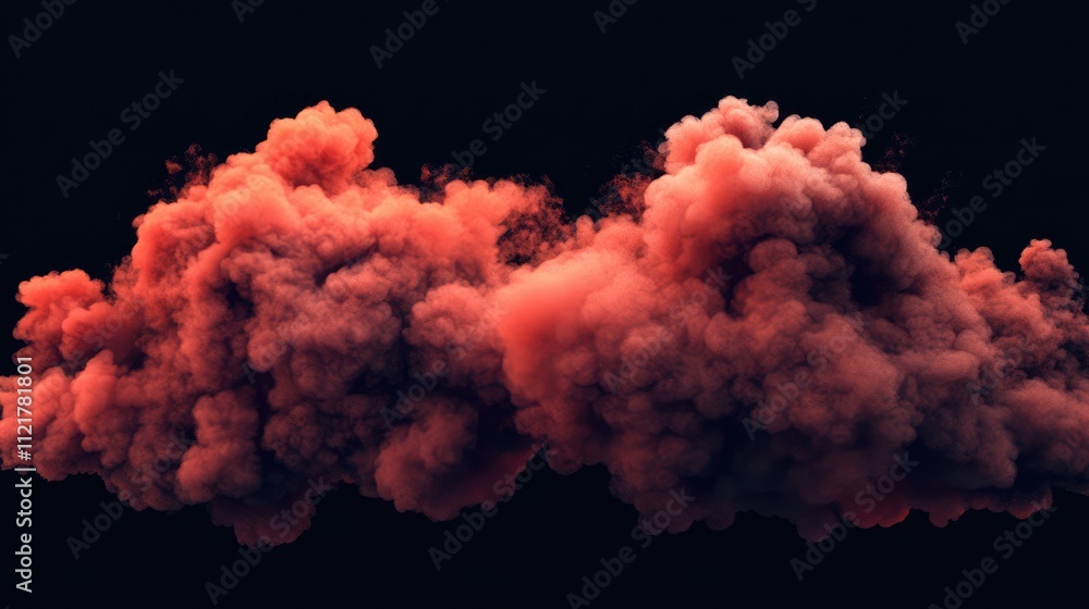 Poster dramatic red smoke clouds billowing against a dark background perfect for creative design and atmosp