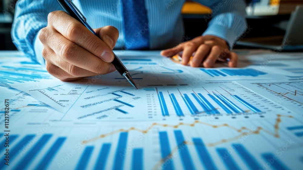 Poster a project manager carefully executes a business plan, ensuring every task is completed on time and w