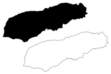 Liquica Municipality (Municipalities of East Timor, Democratic Republic of Timor-Leste, island) map vector illustration, scribble sketch Liquica map