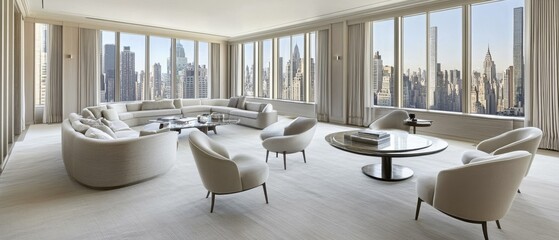 Luxury Penthouse Apartment Overlooking the Cityscape