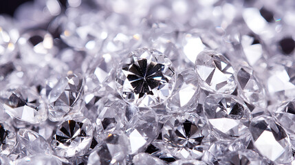Brilliant Sparkling Diamonds Close-ups