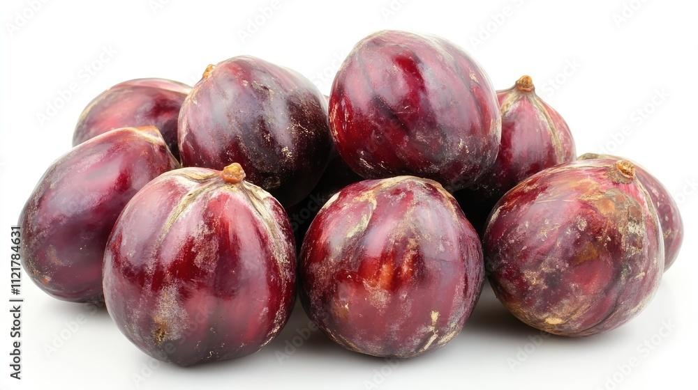 Poster ripe chestnuts arranged on a white background showcasing their rich color and smooth texture ideal f