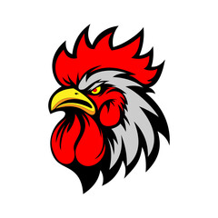 Vector head of chicken rooster