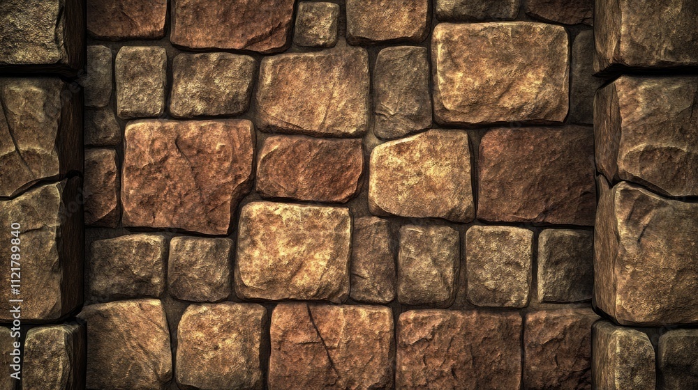 Aufkleber Textured stone wall background with earthy tones and rough surfaces ideal for architectural or design projects