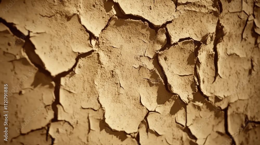 Aufkleber weathered stone texture with cracks and peeling paint creating a vintage background for artistic or 