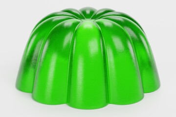 Realistic 3D Render of Jelly Dessert