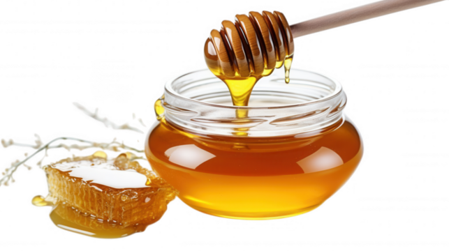 Golden Honey, Honeycomb, Dipper, Sweet, Jar, Dripping, Delicious, Natural, Nectar, Bees