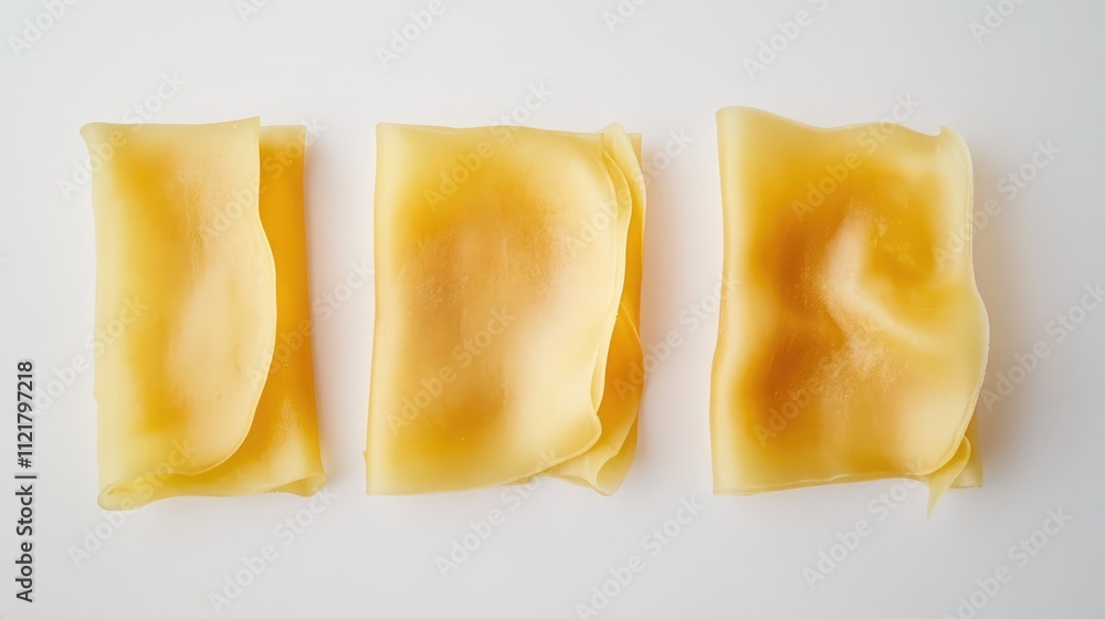 Aufkleber thai dessert rolls tong muan displayed on a white background showcasing their unique texture and tra