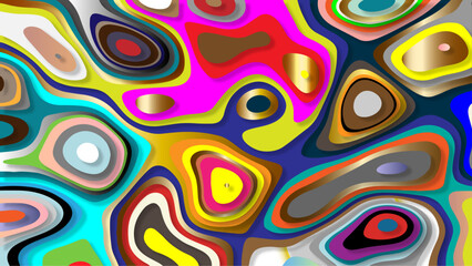 Gradation papercut wave abstract background vector. Multi color attractive papercut design.