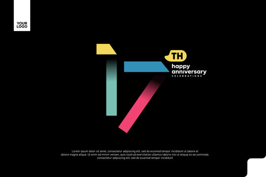 Vibrant 17th Anniversary Celebration with Colorful Design