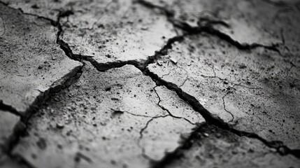 Fototapeta premium Cracked rough concrete texture background for industrial and urban design applications