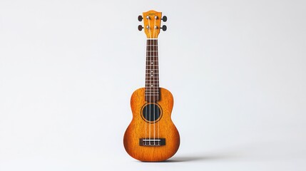 Obraz premium A Soprano Ukulele on a White Background.