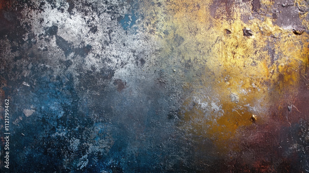 Aufkleber Abstract textured background of weathered metal with rust and colorful patina for creative design and industrial themes
