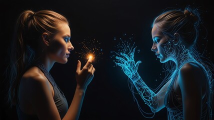 portrait of a woman in a room