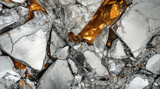 Close-up of titanium ore with shimmering silicon fragments showcasing natural textures and mineral colors in a vertical frame.