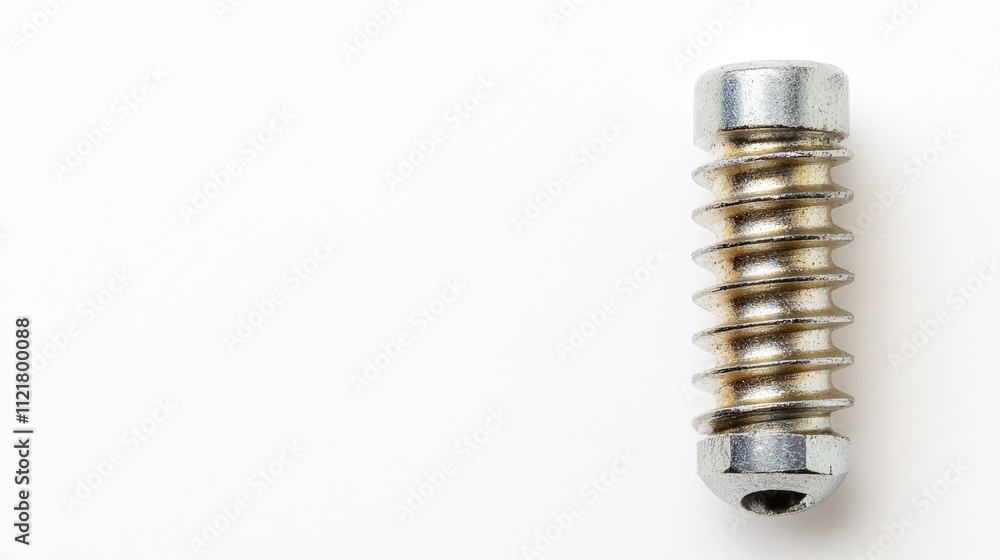 Aufkleber self tapping screw isolated on a clean white background showcasing its threads and metallic finish i
