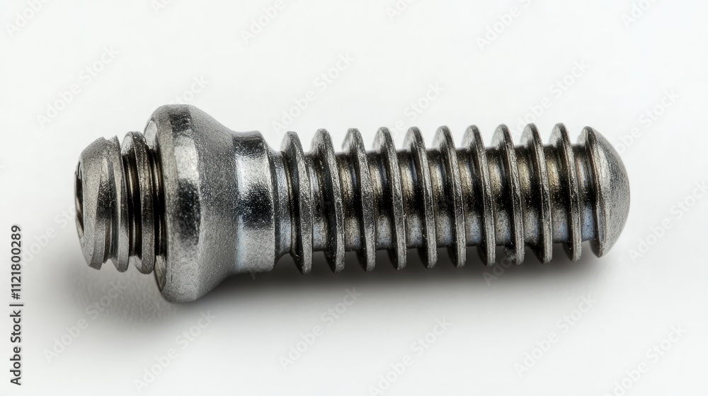 Aufkleber metal self-tapping screw isolated on a white background showcasing detailed threads and design for h