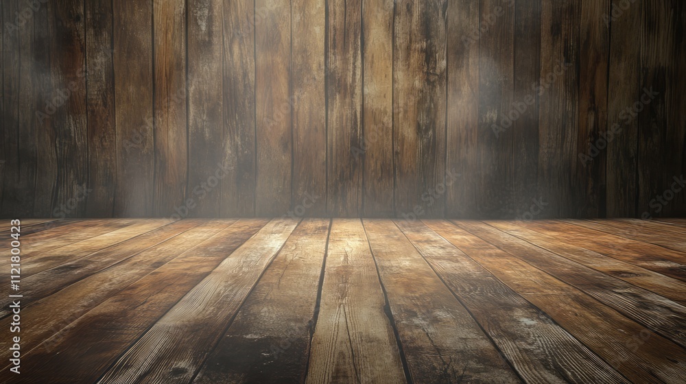 Poster Rustic wooden background texture for creative projects and design applications in natural earthy tones